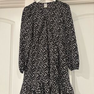 Abound black and white leopard print dress with long sleeves #leopardprint #dres